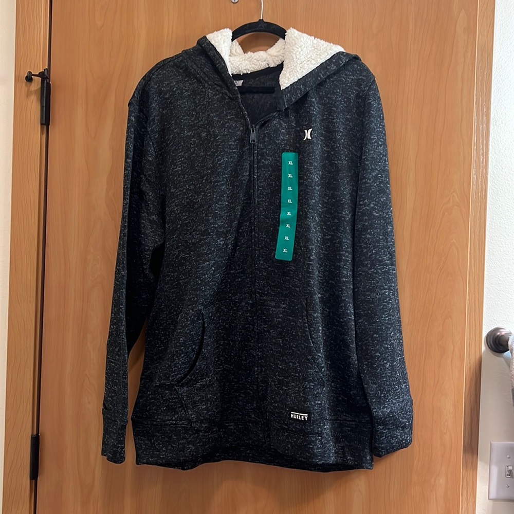 Hurley (new without tags) fleece zip up hoodie